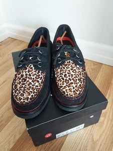 Sperry Top-Sider x Pleasures X Vibram A/O 3-Eye Men's 9.5 Leopard Creeper - Picture 1 of 5