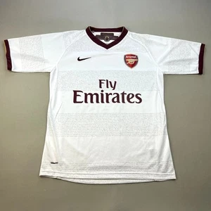 Vintage Nike Arsenal FC Jersey Adult Medium White Soccer Away 2007-2008 Season - Picture 1 of 9