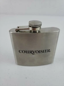 Courvoisier Promotion Flask Brushed Metal  5oz  - Picture 1 of 5
