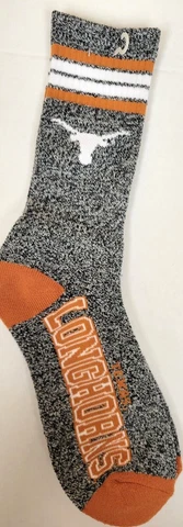 NCAA Texas Longhorns Men's Socks, New (GRAY MARBLED) Cover