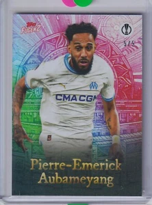 2024 TOPPS FUGENZ CALCIO PIERRE-EMERICK AUBAMEYANG ROSSO PARALLELO /5 CARD - Foto 1 di 2