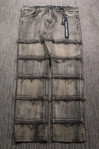 Legendary Status Men's Jeans Thrashed Distressed Size 42x32 Stack Leg Patina NWT - Picture 1 of 18