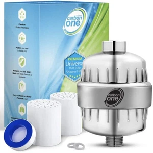 Carbon One Shower Filter for Hard Water 15 Stage Universal Multi Level Filter - Foto 1 di 9