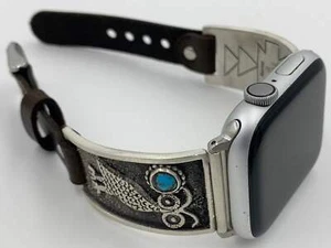 Tony Chino 42/44/45mm Unisex Owl with Turquoise and Silver #28 - Picture 1 of 20