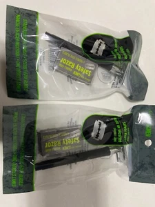 2 X Men's Traditional Classic Double Edge Chrome Shaving Safety Razors 10 Blades - Picture 1 of 4
