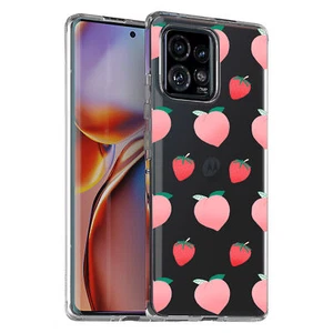 For Motorola (Edge,One 5G,Ace,UW,X40,30),Slim Cover,Pink Fruit Print,USA - Picture 1 of 21