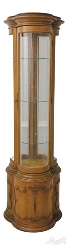 58881EC: Italian Design Clover Shaped Curved Glass Curio Cover