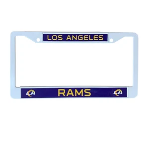 1 PC New NFL Football Los Angeles LA Rams White Plastic License Plate Frame - Picture 1 of 1