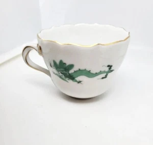Antique Meissen Green Dragon Tea Cup - Picture 1 of 3