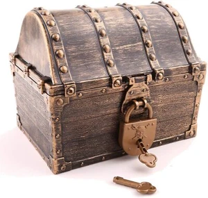 Kids Pirate Treasure Chest Large Size Teacher's Favorite Collection Storage Box - Picture 1 of 5