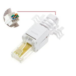 Conector IDC Punch Down A RJ45 Para Cable Ethernet Sólido Cat5e - Imagen 1 de 6