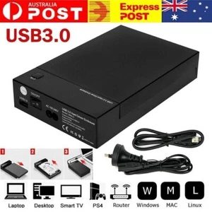 2.5/3.5 inch SATA External USB 3.0 Hard Drive Enclosure Caddy Case HDD Disk AUS - Picture 1 of 15
