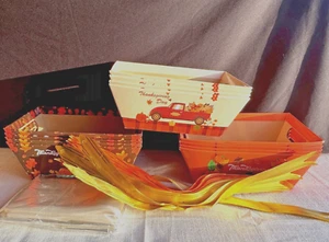 Rechteckige Kraftpapier-Leckerli-Boxen mit Erntedankmotiv und festlichen Designs Inc - Bild 1 von 5