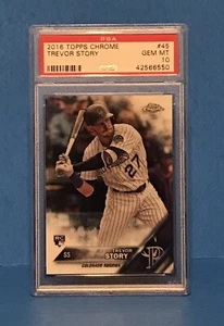 2016 TOPPS CHROME TREVOR STORY #45 RC ROOKIE PSA GEM MINT 10 ๐ฅ๐ - Picture 1 of 3