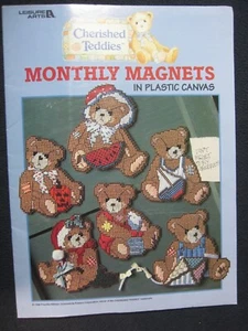 Leisure Arts Cherished Teddies Monthly Magnets in Plastic Canvas Patterns - Picture 1 of 3