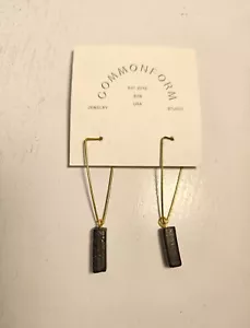 NWT Handmade in Montana Black Gemstone Drop Earrings - Picture 1 of 3