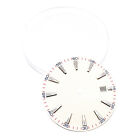 33.5Mm White Watch Dial Face Plate Date @3 Replacement For Nh35/Nh35a Movement S