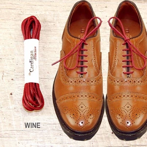 WINE   Waxed Cotton SHOELACES Laces (any qty = one ship chg) Allen Edmonds - Picture 1 of 12