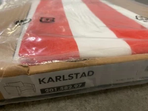 NUEVA FUNDA DE SILLÓN IKEA KARLSTAD - Rannebo Rojo/Blanco - Imagen 1 de 3