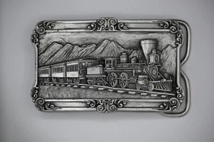 Coleccionistas de locomotoras de vapor trenes de ferrocarril RR 1984 hebilla de cinturón Siskiyou - Imagen 1 de 2