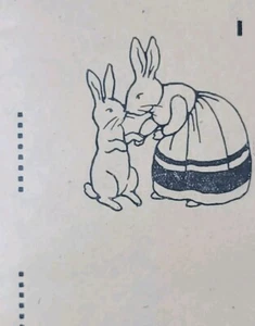 Antique Peter Rabbit Player Piano Song Roll Cell Wall Hanging OOAK 12" x 11" #29 - Picture 1 of 5
