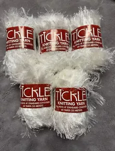 TICKLE weiß (#90236) Wimperngarn 1,75oz (50g) 60yds, 5 Knäuel - Bild 1 von 3