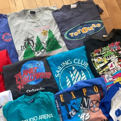 Lot of 18 Vintage T-shirts 80s 90s Reseller Wholesale Bundle Single Stitch Foto 1 de 4
