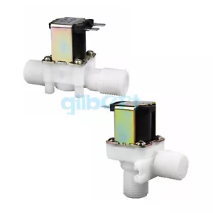 Electroválvula de agua de plástico cerrado normal 1/2" 3/4" BSP 12/24VDC 110/220VAC - Imagen 1 de 6