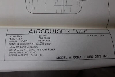 NIB BRIDI AIRCRUISER 60 Balsa Kit - Image 1 of 4