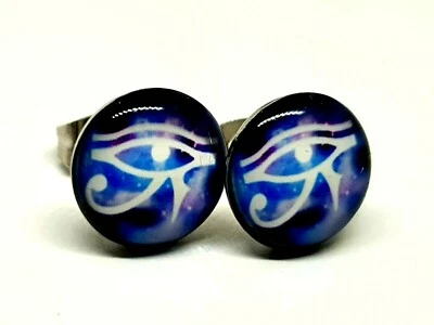 Eye of Horus Stud Earring Egyptian Protection Symbol Alternative Body Jewellery - Image 1 of 4