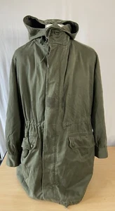French Army Parka Coat, Hooded, removable fleece lining, 36" Chest - Picture 1 of 5