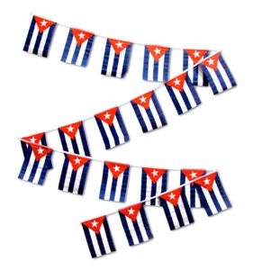 Banderines de 12x18 pulgadas decoración celebración bandera Cuba cuerda 30 pies - Imagen 1 de 1