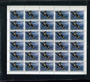 1987 West Virginia Non-Resident Waterfowl Duck Stamp #1A Full Sheet No Plate no