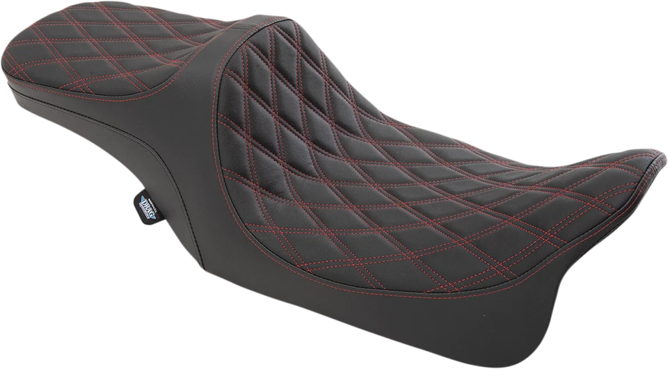 Drag Predator III 2-Up Motorcycle Seat w/ Red 97-07 Harley Touring FLH 08011310 Foto 1 de 1