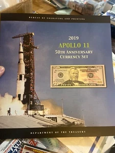 2019 $50 US Mint Apollo 11 50th Anniversary Currency Set - Picture 1 of 2