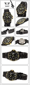 CAVADINI Herrenuhr Diver Black massiv Edelstahl CV-463J 40mm Drehlünette 3 Bar - Picture 1 of 6