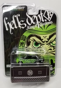 Greenlight 1:64 Hells Dept King Of Customs Datsun Black & Green Version NEW - Picture 1 of 7