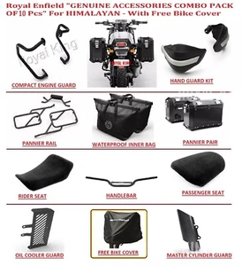 Royal Enfield "Himalayan/Scram 411 Black Pannier Box Combo Pack De 10" - Imagen 1 de 12