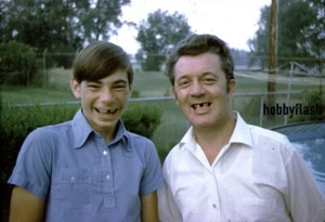 Vintage 35MM Slide Father & Son Both Missing Their Front Teeth 70's #2 - Picture 1 of 2