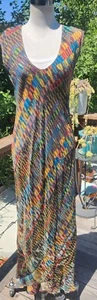 Johnny Was Maxikleid Blumenmuster Viskose Boho ärmellos S - Bild 1 von 4