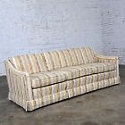 Mid-Century Modern Henredon Sofa Modified Lawson Style Yellow & Beige Striped