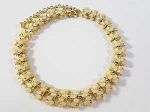 J.Crew Women's Yellow Opal Oval Crystal Round Bubble Link Necklace NWOT 150