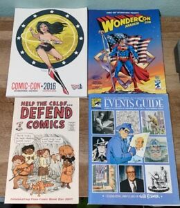 Lot mixte de 3 magazines de bande dessinée avec événements 1 bande dessinée, 2016-2018 San Diego, Anaheim 