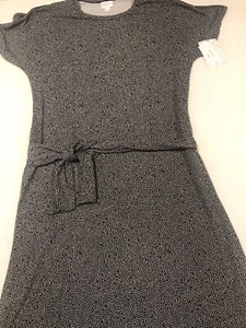Vestido Marly Lularoe Negro Blanco Pequeño Cinturón de lunares Nuevo Unicornio 14-16 Grande - Imagen 1 de 8