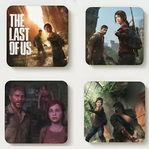 Last Of Us Set Of Coasters Ellie Joel PlayStation Xbox TV Clickers Pedro Pasca - Foto 1 di 5