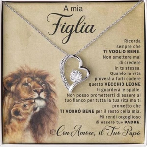 Collana Donna A mia Figlia Da Papà Regali per lei - Cofanetto con DEDICA incluso - Foto 1 di 6