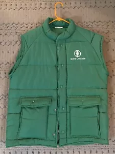 Vintage 80s 90s Puffer Vest Mens Large Outdoor Green Quilted - Picture 1 of 2