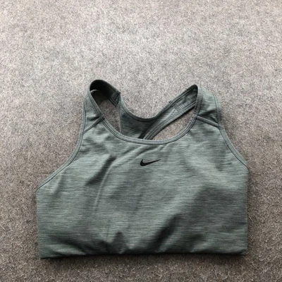 Nike Sports Bra Womens Large Gray Racerback Athletic Top Dri-FIT Yoga Running - Image 1 of 4