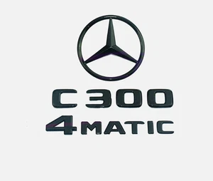 Mercedes-Benz C300 Coupe C205 Star 4Matic trunk emblem badge Gloss Black - Bild 1 von 1