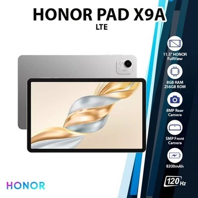 (WiFi+4G) HONOR Pad X9a Android PC Tablet (8GB+256GB/LTE/Octa Core/Bluetooth ) - Image 1 of 4